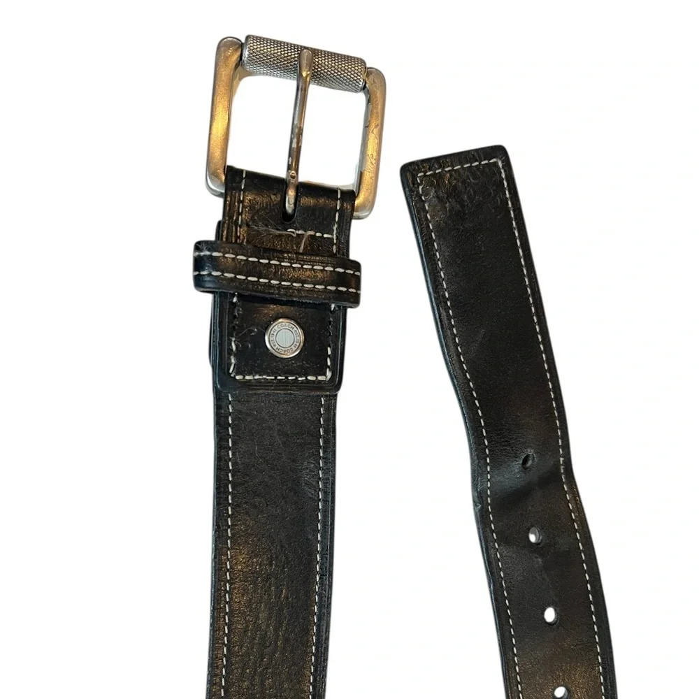 Vintage Coach Black Genuine Leather Unisex Classic Wide Belt